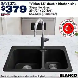 RONA BLANCO 27-1/2 x 20-3/4 Vision 1.5 double kitchen sink offer