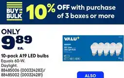 RONA 10-pack A19 LED bulbs offer