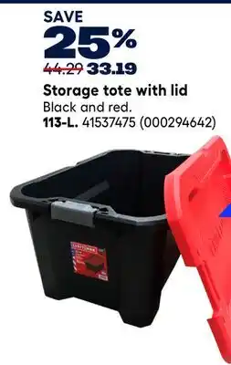 RONA Storage tote with lid offer