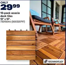 RONA TECHNOFLEX 10-pack acacia deck tiles offer