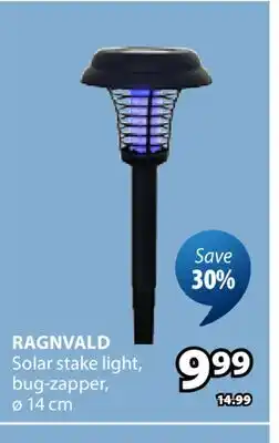 JYSK RAGNVALD Solar stake light, bug-zapper offer