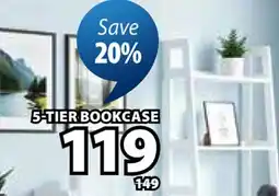 JYSK COLTON 5-TIER BOOKCASE offer
