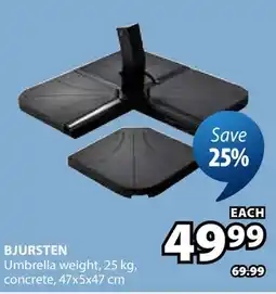 JYSK BJURSTEN Umbrella weight offer