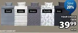 JYSK GERD / ADDA / ARVEN / PERNILLE / INES DUVET COVER SET offer