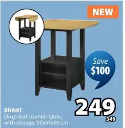 JYSK BRANT Drop-leaf counter table offer