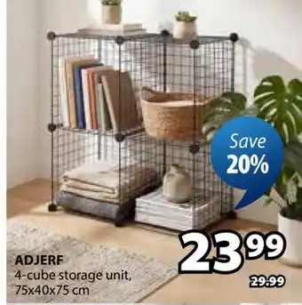 JYSK ADJERF 4-cube storage unit offer