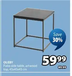 JYSK OLEBY Patio side table offer