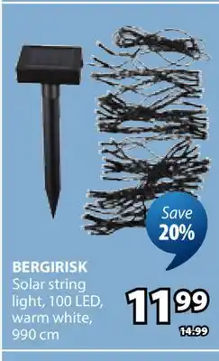 JYSK BERGIRISK Solar string light offer