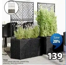 JYSK TRANA Garden planter with trellis offer