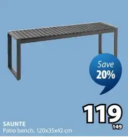 JYSK SAUNTE Patio bench offer