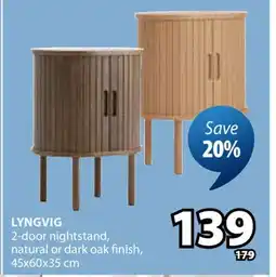 JYSK LYNGVIG 2-door nightstand offer