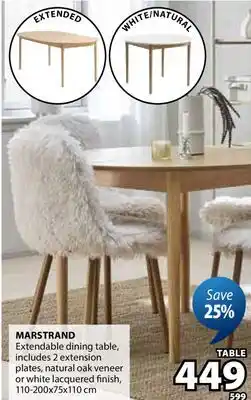 JYSK MARSTRAND Extendable dining table offer