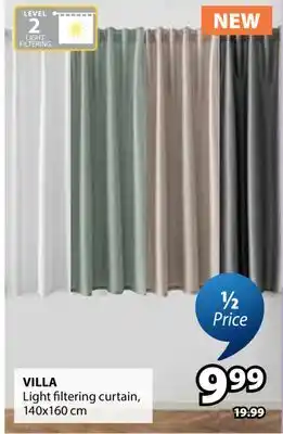 JYSK VILLA Light filtering curtain offer