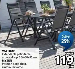 JYSK VATTRUP Extendable patio table offer