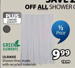 JYSK ULRIKKE Shower liner offer