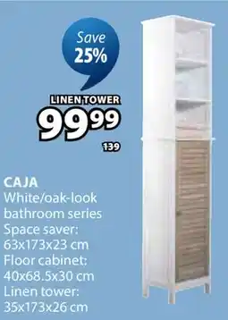 JYSK CAJA White/oak-look bathroom series offer