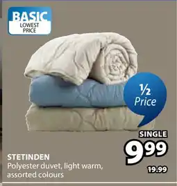 JYSK STETINDEN Polyester duvet offer