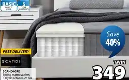 JYSK SCANDI GRE Spring mattress offer
