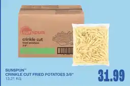 Wholesale Club SUNSPUN CRINKLE CUT FRIED POTATOES 3/8 offer