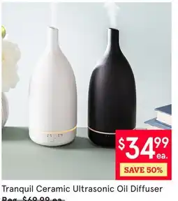 Kitchen Stuff Plus Tranquil Ceramic Ultrasonic Oil Diffuser offer
