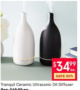 Kitchen Stuff Plus Tranquil Ceramic Ultrasonic Oil Diffuser offer