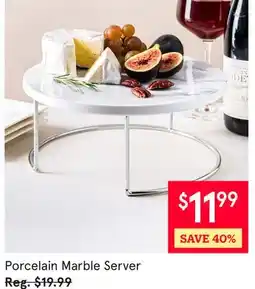 Kitchen Stuff Plus Porcelain Marble Server offer
