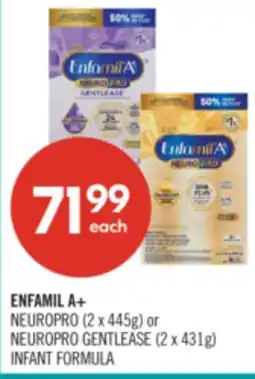 Shoppers Drug Mart ENFAMIL A+ NEUROPRO (2 x 445g) or NEUROPRO GENTLEASE (2 x 431g) INFANT FORMULA offer