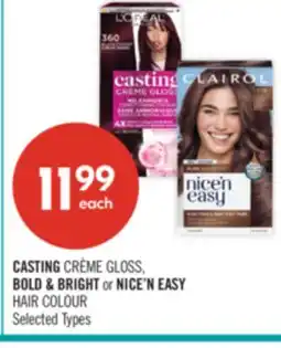 Shoppers Drug Mart CASTING CRÉME GLOSS BOLD & BRIGHT or NICE 'N EASY HAIR COLOUR offer