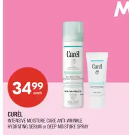 Shoppers Drug Mart CURÉL INTENSIVE MOISTURE CARE ANTI-WRINKLE HYDRATING SERUM or DEEP MOISTURE SPRAY offer