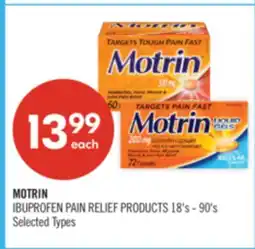 Shoppers Drug Mart MOTRIN IBUPROFEN PAIN RELIEF PRODUCTS offer