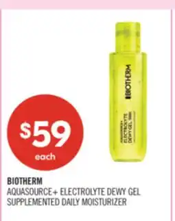 Shoppers Drug Mart BIOTHERM AQUASOURCE+ ELECTROLYTE DEWY GEL SUPPLEMENTED DAILY MOISTURIZER offer