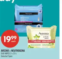 Shoppers Drug Mart AVEENO or NEUTROGENA DUO WIPES offer