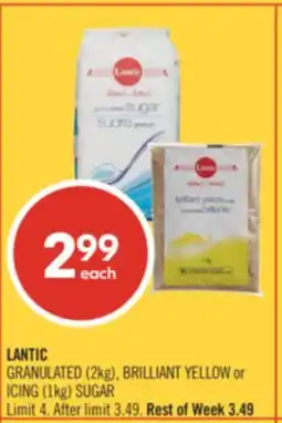 Shoppers Drug Mart LANTIC GRANULATED (2kg), BRILLIANT YELLOW or ICING (1kg) SUGAR offer
