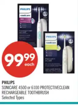 Shoppers Drug Mart PHILIPS SONICARE 4500 or 6100 PROTECTIVECLEAN RECHARGEABLE TOOTHBRUSH offer