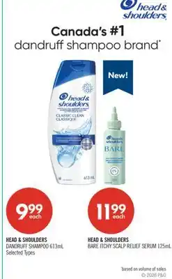 Shoppers Drug Mart HEAD & SHOULDERS DANDRUFF SHAMPOO offer