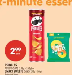 Shoppers Drug Mart PRINGLES POTATO CHIPS (148g - 156g) or SMART SWEETS CANDY (45g - 50g) offer