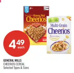 Shoppers Drug Mart GENERAL MILLS CHEERIOS CEREAL offer