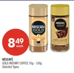 Shoppers Drug Mart NESCAFE GOLD INSTANT COFFEE 95g - 100g offer