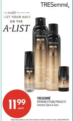 Shoppers Drug Mart TRESEMMÉ PREMIUM STYLING PRODUCTS offer