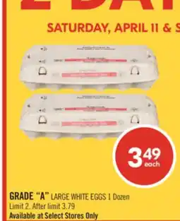 Shoppers Drug Mart GRADE A LARGE WHITE EGGS 1 Dozen offer