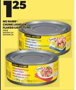 Independent City Market NO NAME CHUNK LIGHT OR FLAKED LIGHT TUNA offer