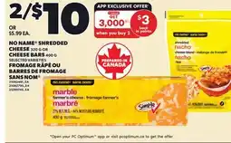 Independent City Market NO NAME SHREDDED CHEESE 320 320 G OR CHEESE BARS 400 G offer