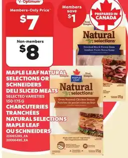 Independent City Market MAPLE LEAF NATURAL SELECTIONS OR SCHNEIDERS DELI SLICED MEATS offer