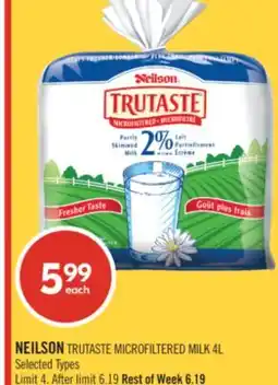 Shoppers Drug Mart NEILSON TRUTASTE MICROFILTERED MILK offer