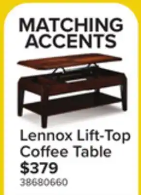 Leon's Lennox 47 Lift-Top Coffee Table - Walnut offer