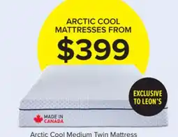 Leon's ARCTIC COOL MATTRESSES FROM offer