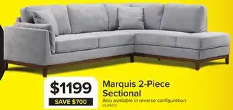 Leon's Marquis 2-Piece Sectional with Right Facing Chaise - Grey offer