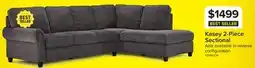 Leon's Kasey 2-Piece Sectional with Right Facing Chaise - Grey offer