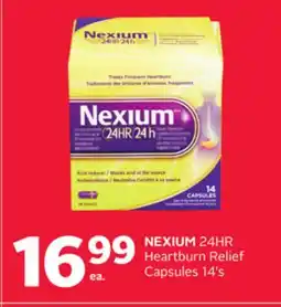 Rexall NEXIUM 24HR Heartburn Relief Capsules 14' s offer