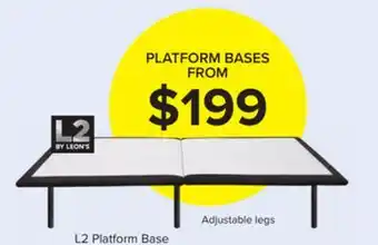 Leon's L2 Platform Twin Base - White and Black offer